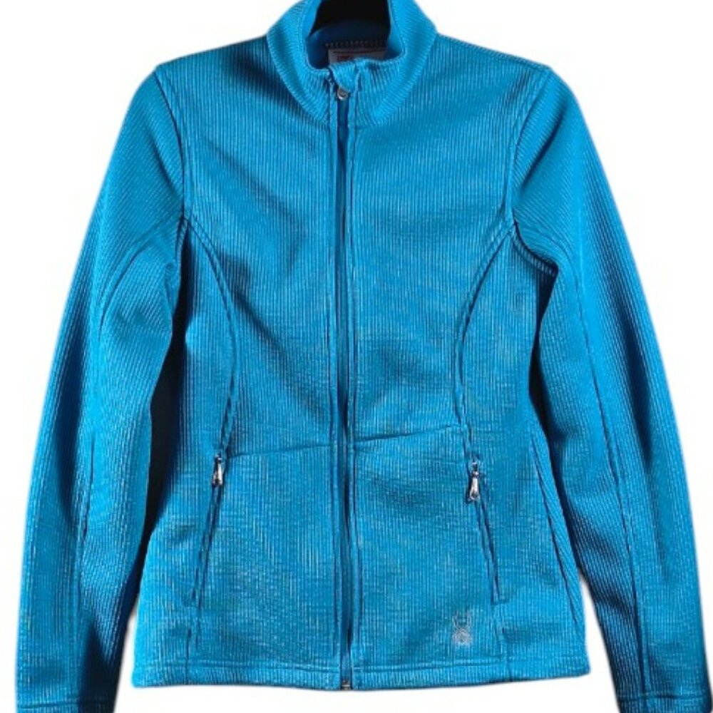 Spyder Core Sweater Medium Women's Athletic Jacket Full Zip Blue